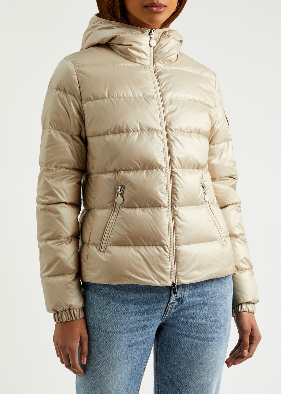  Moncler Gles Hooded Quilted Shell Jacket - Ivory - 2 