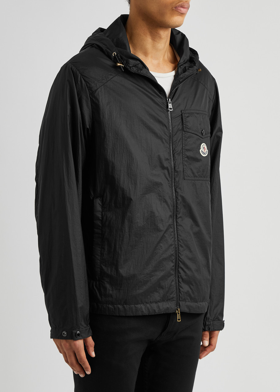 Moncler Black Kona Hooded Windbreaker In Black