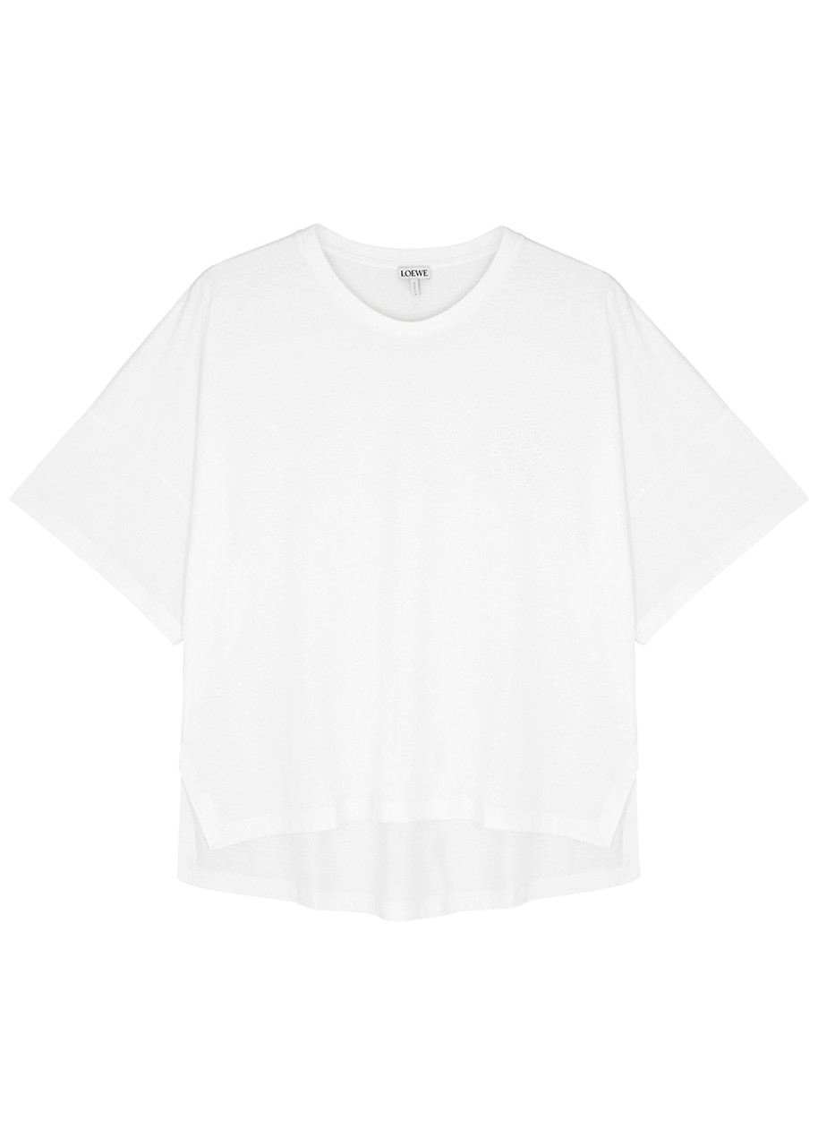 Loewe Logo-embroidered Cotton T-shirt - White - M