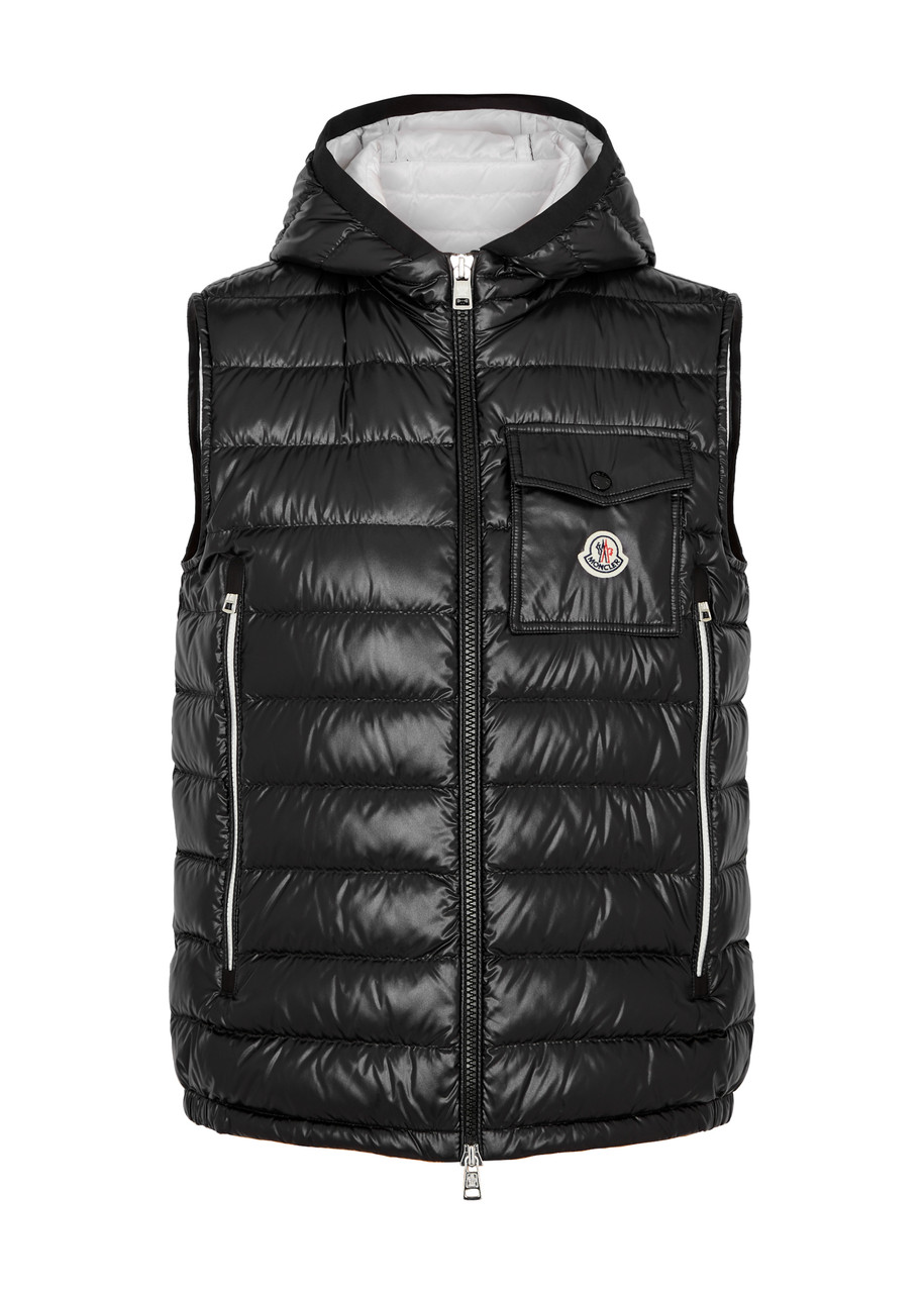 Moncler Ragot Quilted Shell Gilet - Black - 4, Men's Designer Gilet, Male - 4