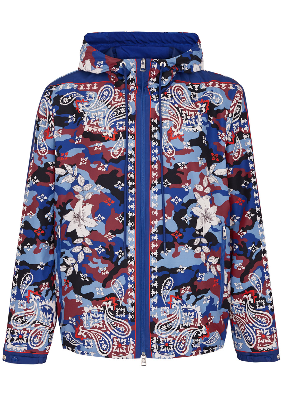 Moncler Hotay Printed Shell Jacket - Multicoloured - 2, Men's Designer Shell Jacket, Male - 2