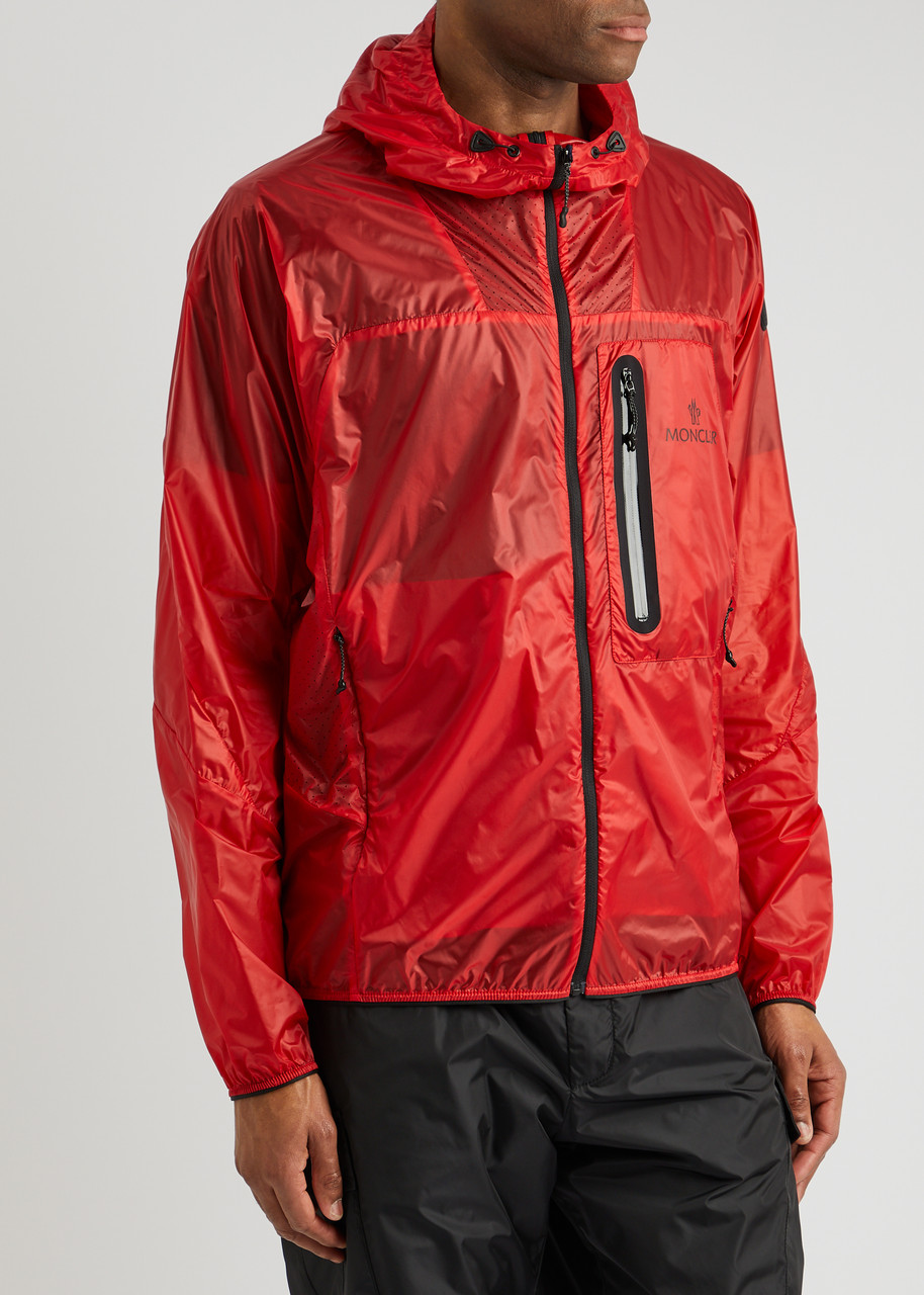  Moncler Diadem Hooded Shell Jacket - Red - 4, Men's Designer Shell Jacket, Male - 4 