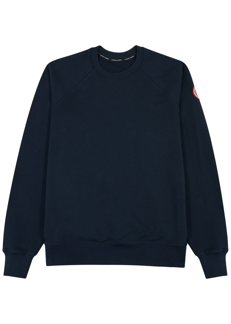 Shop Canada Goose Huron Cotton Sweatshirt In Navy