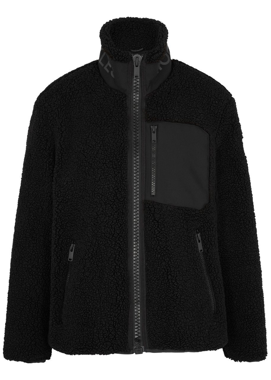 Moose Knuckles Saglek Black Panelled Fleece Jacket - L
