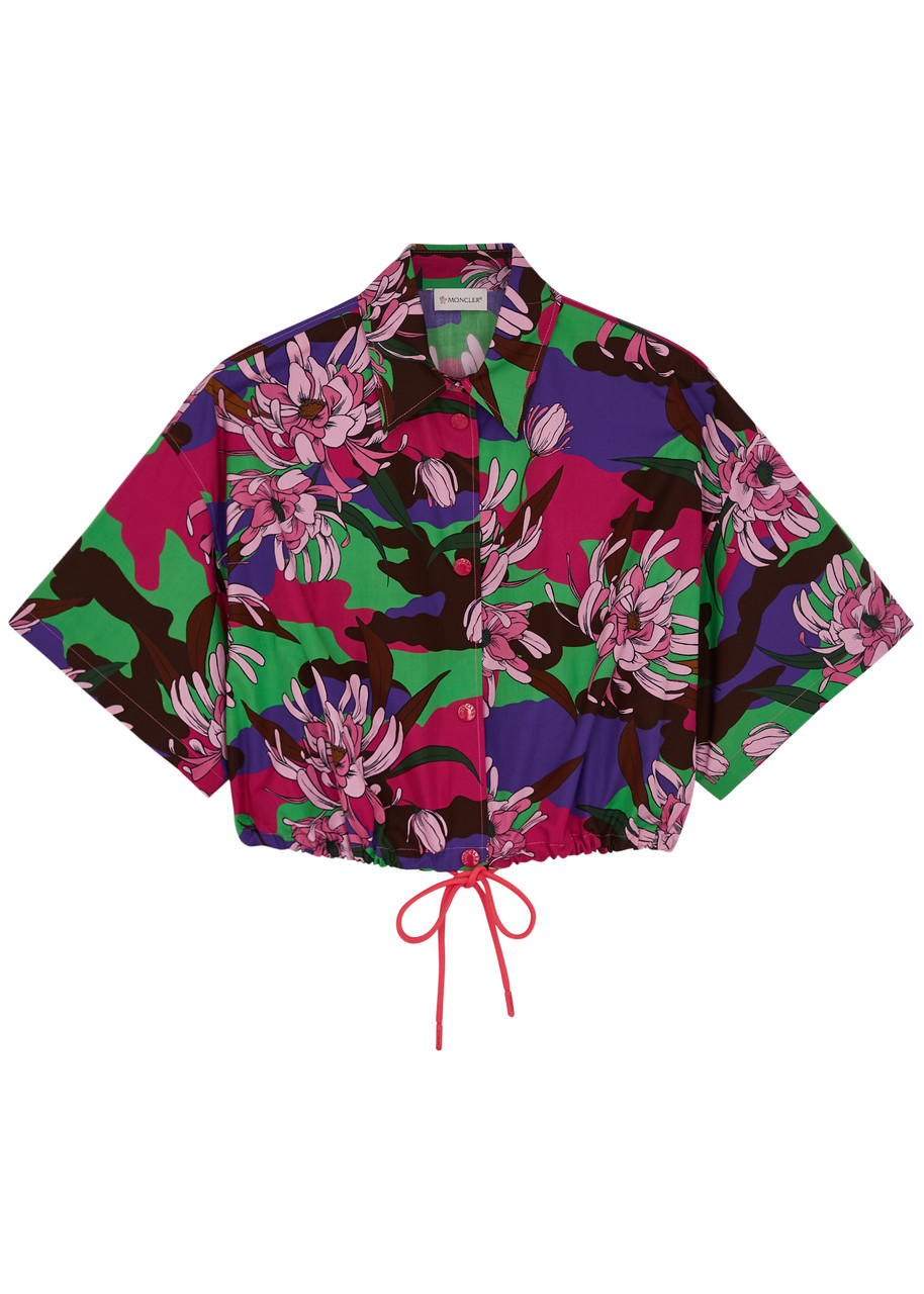 Moncler Floral-print Cotton-poplin Shirt - Multicoloured - 10