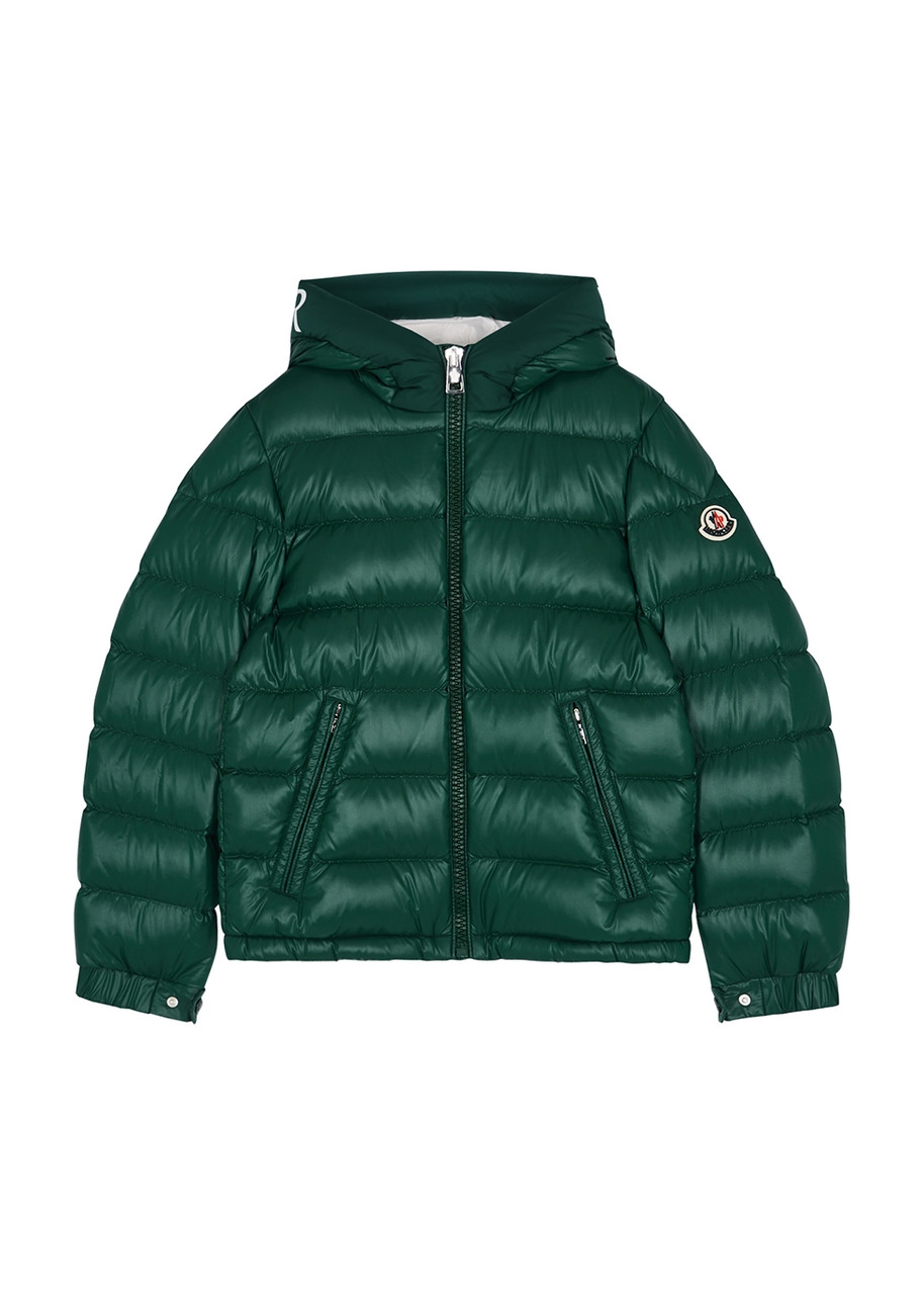 Moncler Kids Salzman Quilted Shell Jacket (12-14 Years) - Green