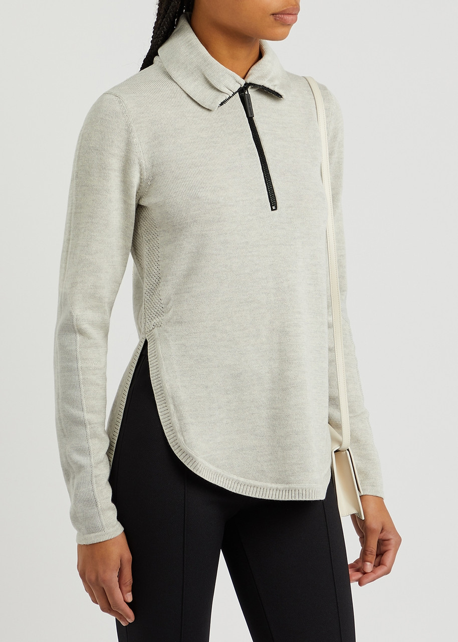  Canada Goose Fairhaven Half-zip Wool Jumper, Grey, Jumper, Wool - Xs 