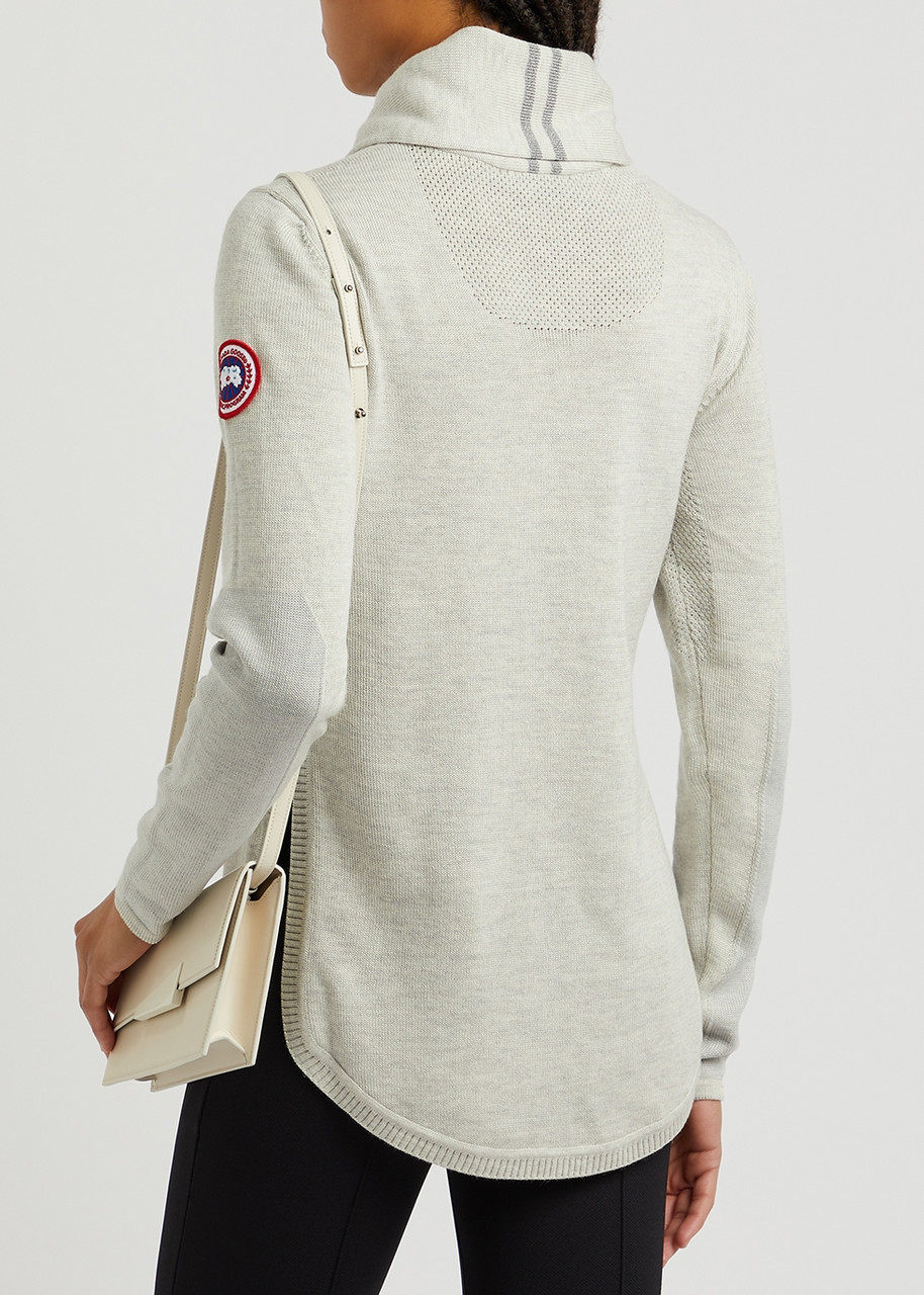  Canada Goose Fairhaven Half-zip Wool Jumper, Grey, Jumper, Wool - Xs 