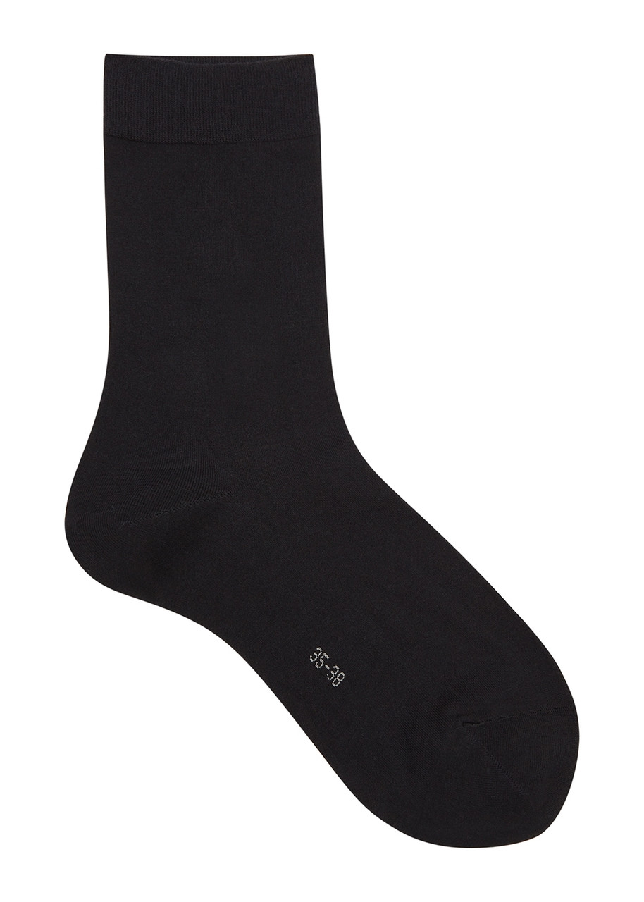 Falke Cotton Touch Cotton-blend Socks In Black
