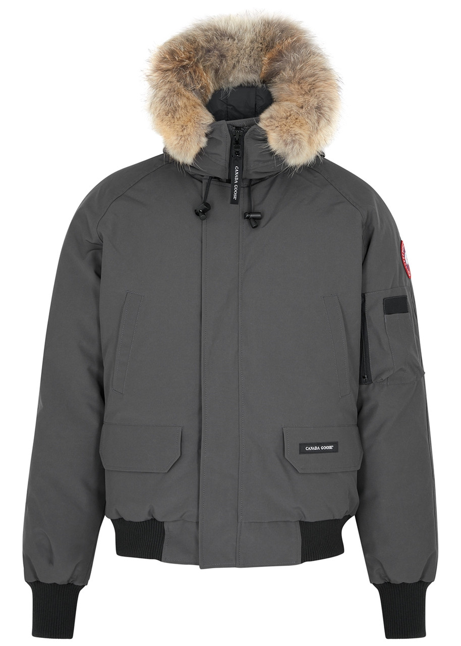 Canada Goose Chilliwack Fur-trimmed Arctic-tech Bomber Jacket - Dark Grey - XS