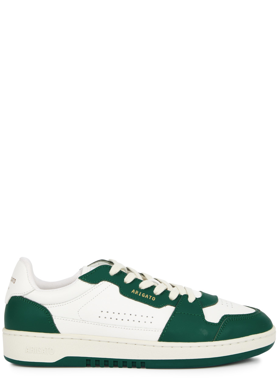 Axel Arigato Dice Lo Panelled Leather Sneakers In White And Green