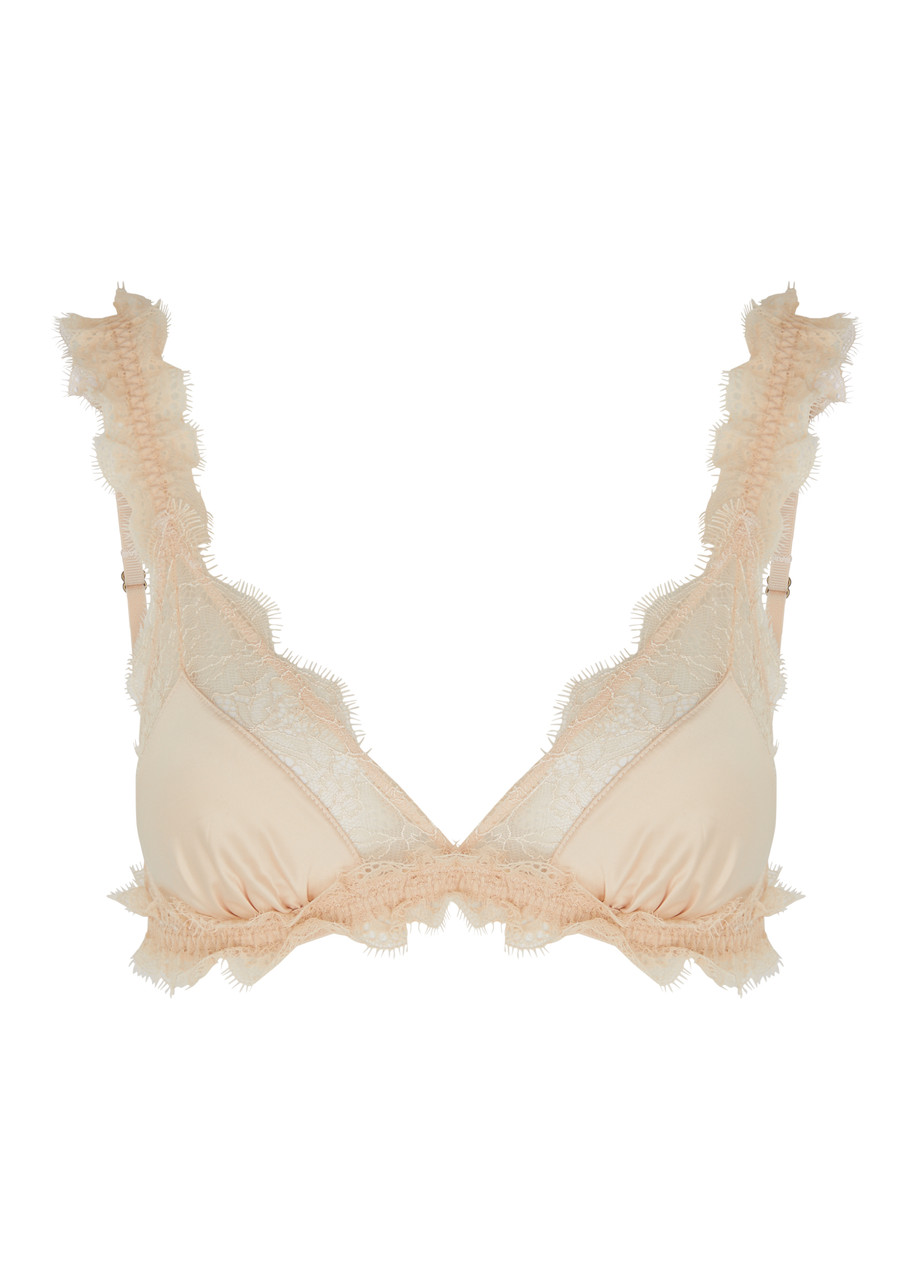 Love Stories Love Lace Panelled Soft-cup Bra In Cream