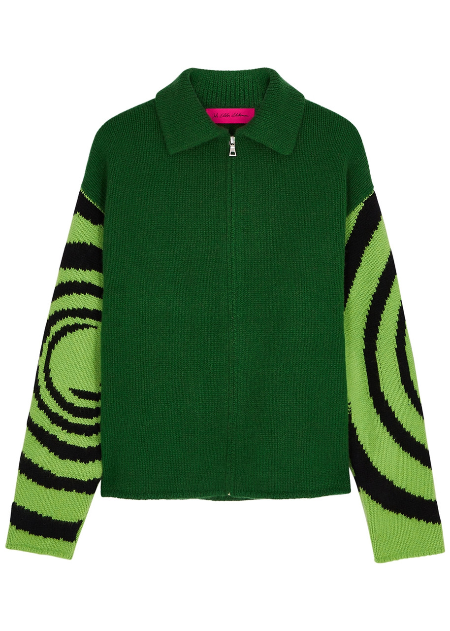 The Elder Statesman X Kione Grandison Mystic Green Cashmere Jacket - M