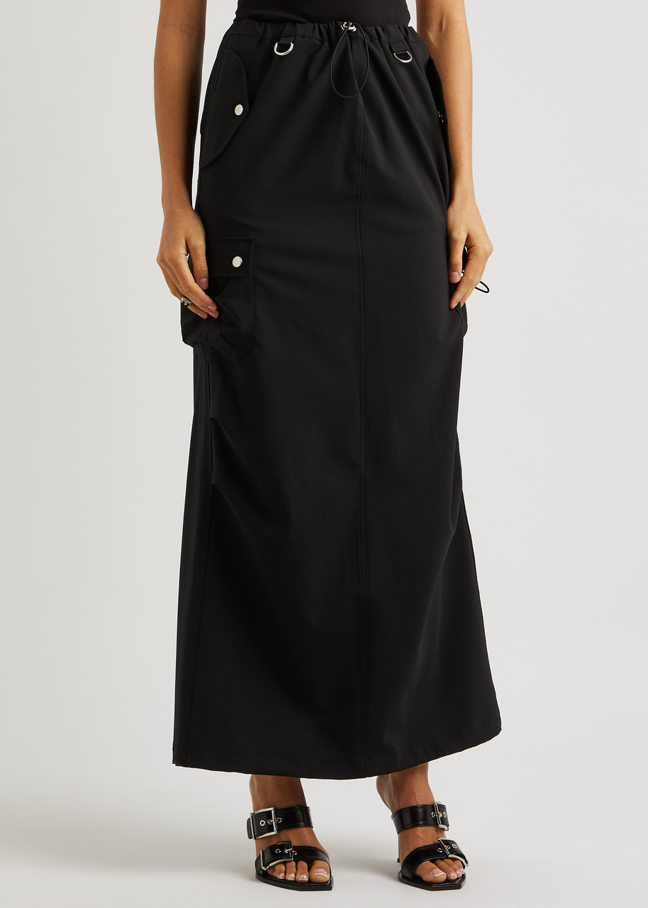  Coperni Canvas Cargo Maxi Skirt - Black - 8 