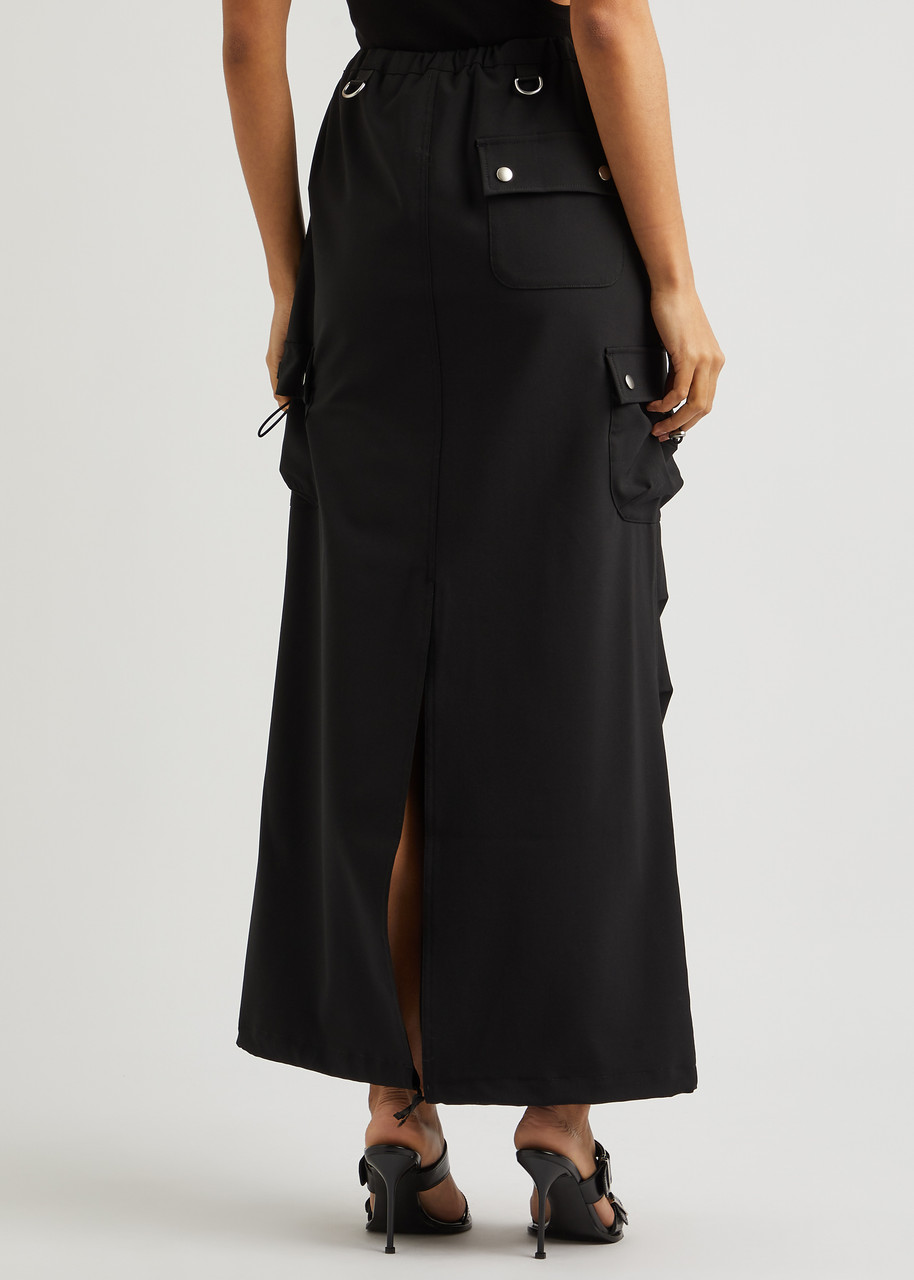  Coperni Canvas Cargo Maxi Skirt - Black - 8 