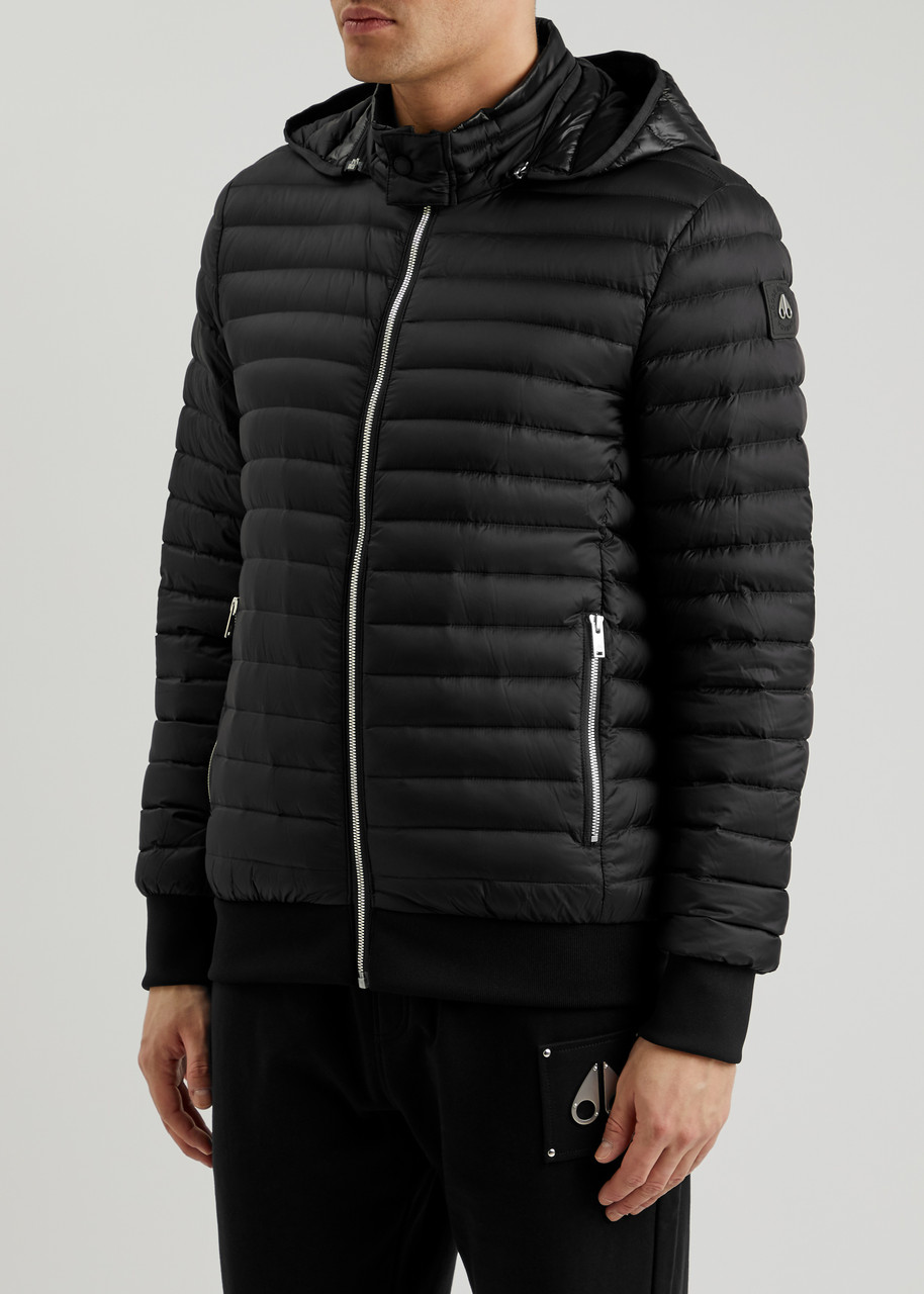  Moose Knuckles Air Down Quilted Shell Jacket - Black - S 