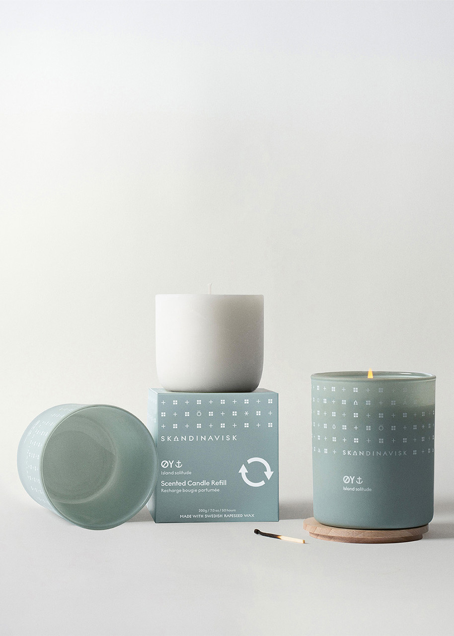  Skandinavisk øy Scented Candle Refill 200g 