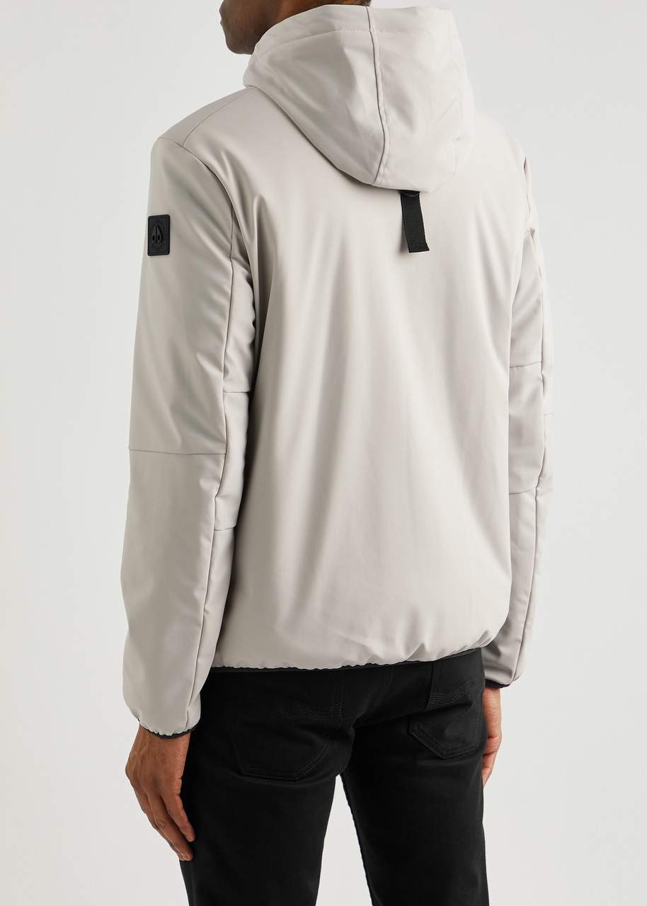  Moose Knuckles Grayton Hooded Shell Jacket - Grey - M 