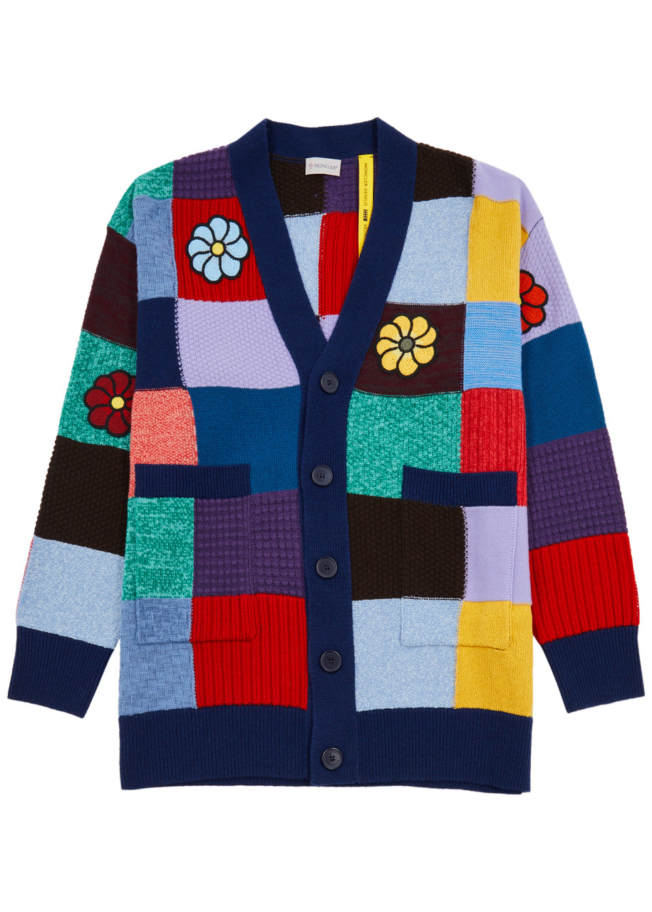 1 Moncler JW Anderson Patchwork Wool-blend Cardigan