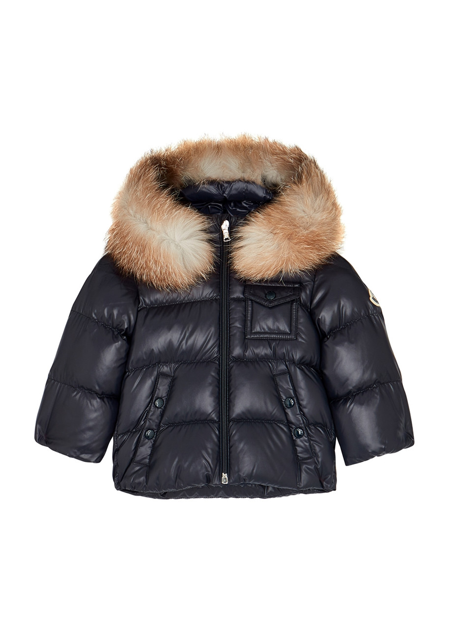 Moncler Kids Salzman Quilted Shell Jacket (3 months-3 Years) - Navy