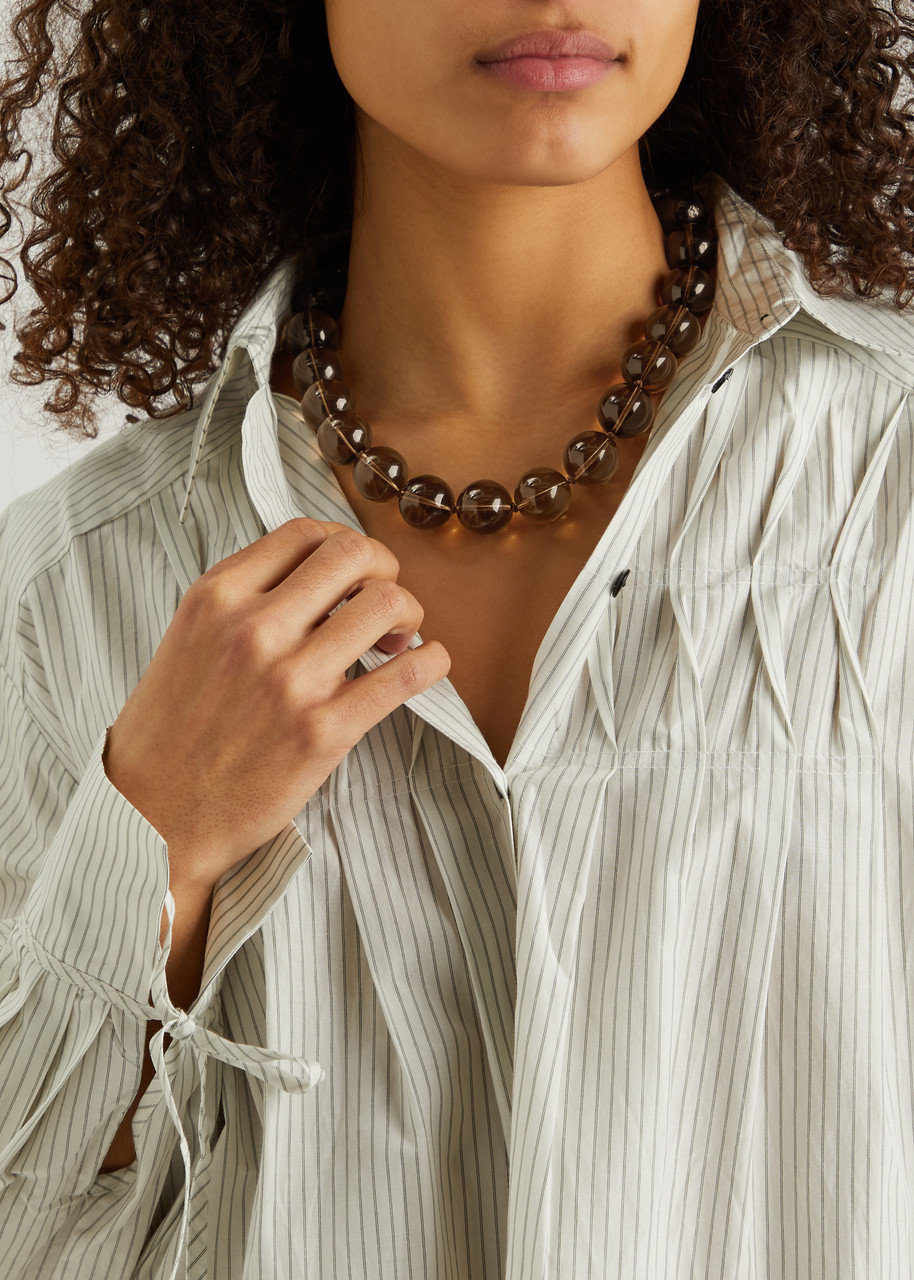  Eliou Fez Beaded Quartz Necklace - Brown - One Size 