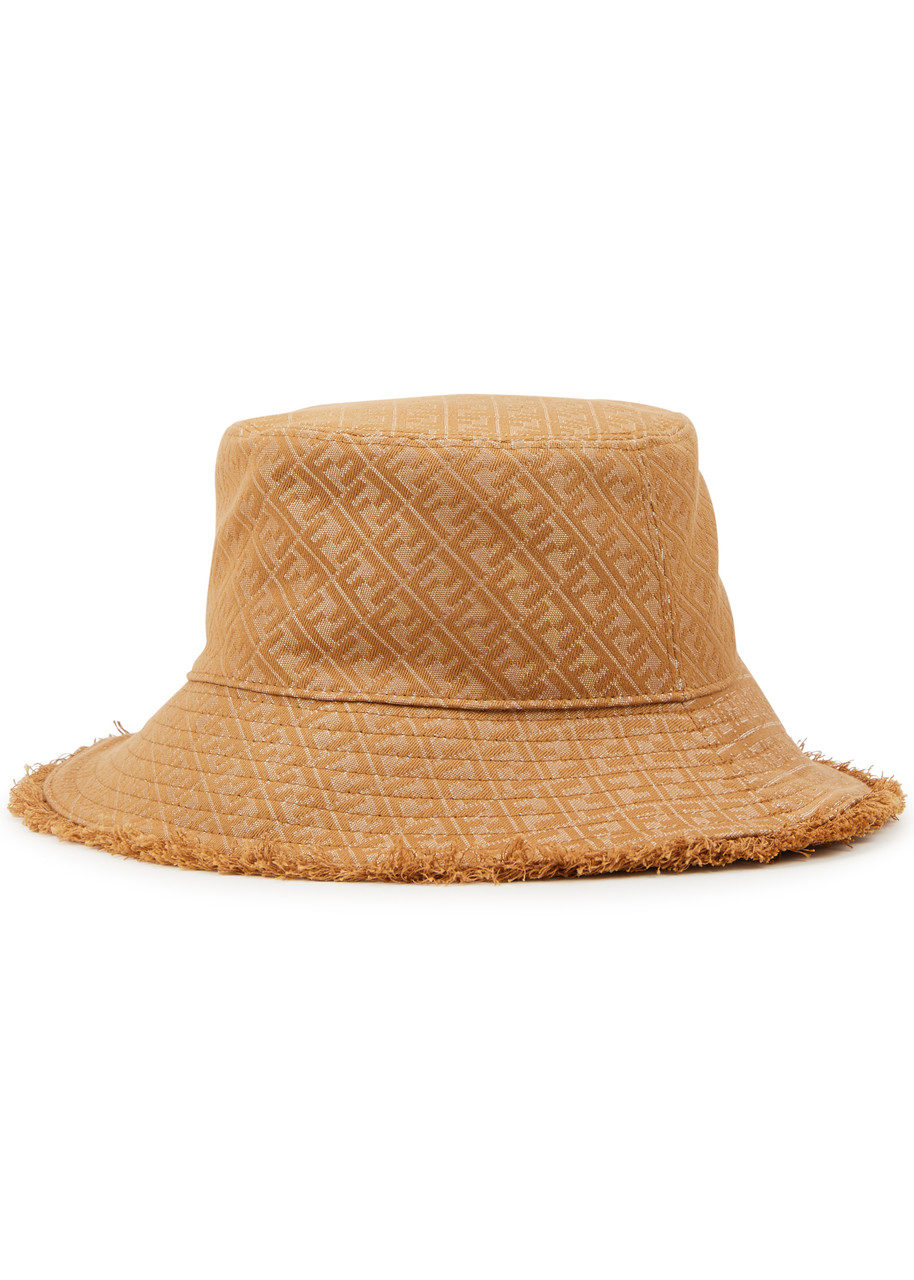  Fendi Ff-jacquard Canvas Bucket Hat - Brown 