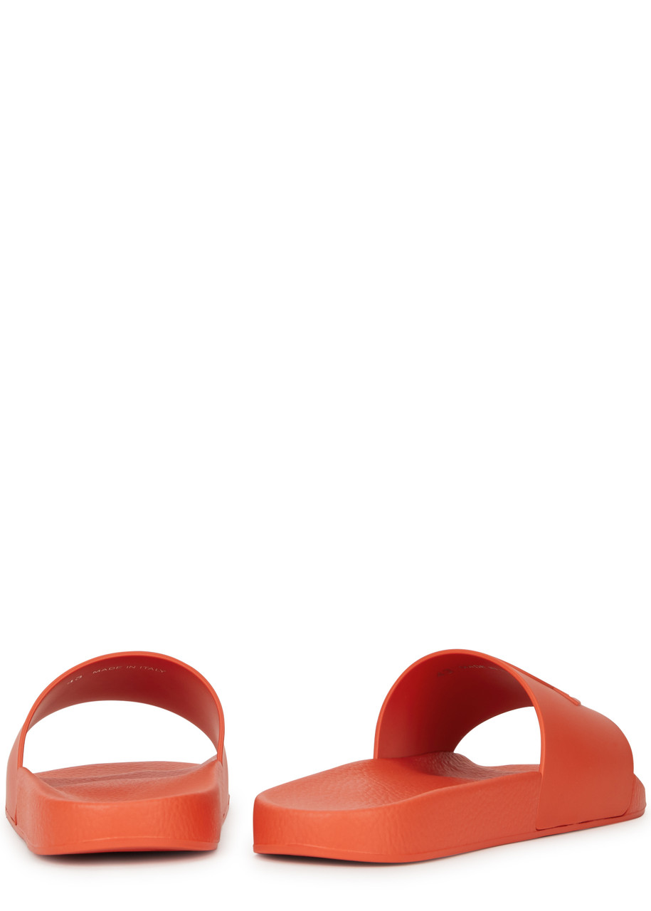  Moncler Basile Logo Rubber Sliders - Orange - 8 