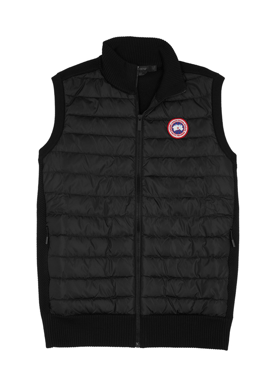Canada Goose Ribbed Collar Sleeveless Quilted Jacket In Black