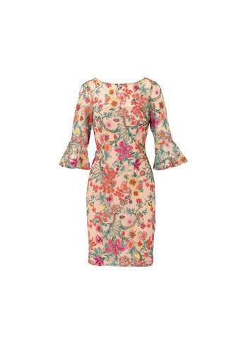 ADRIANNA PAPELL Floral embroidered sheath Harvey Nichols