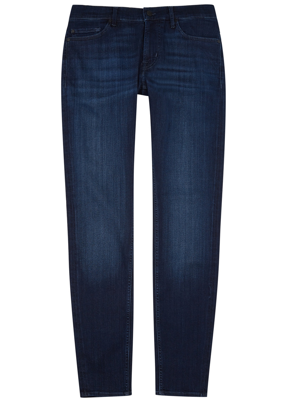 7 For All Mankind Paxtyn Luxe Performance Plus+ Dark Blue Skinny Jeans - 34