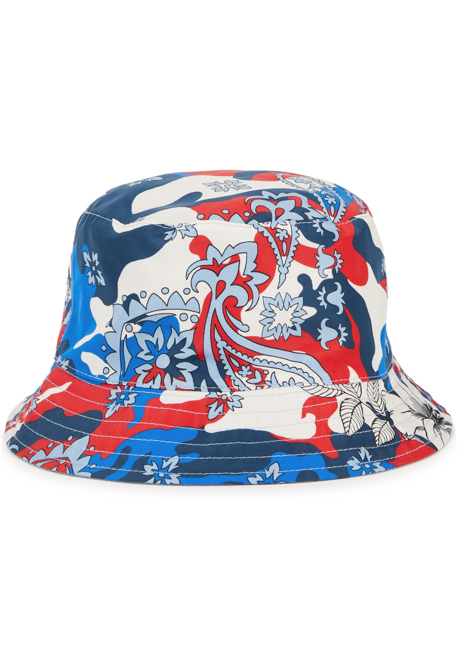  Moncler Kids Printed Reversible Shell Bucket Hat - Multicoloured 