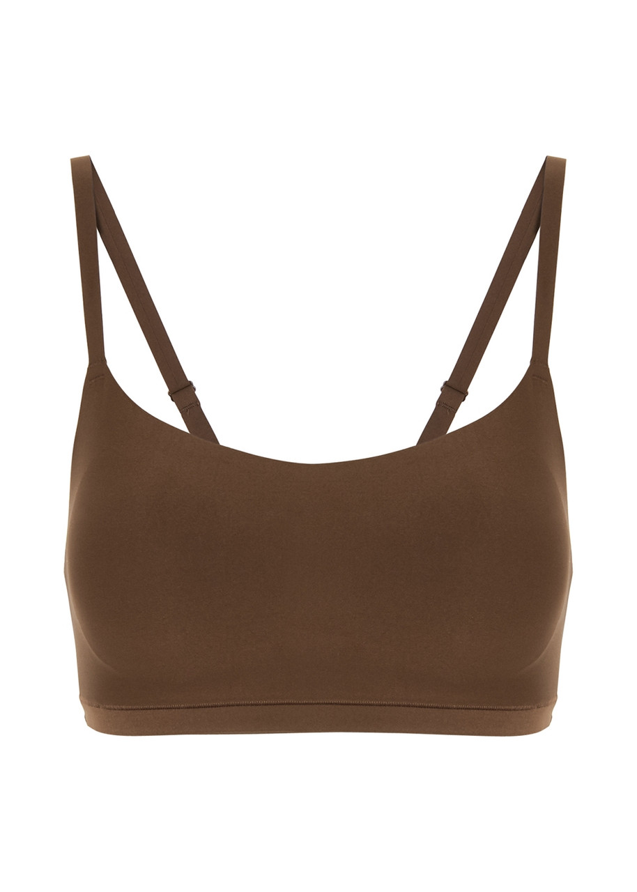 Chantelle Soft Stretch Thin-strap Soft-cup Bralette In Brown