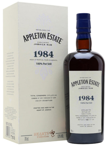 Appleton Estate Jamaica Rum 1984 Appleton Hearts Collection 37 Year Old Pot Still Rum