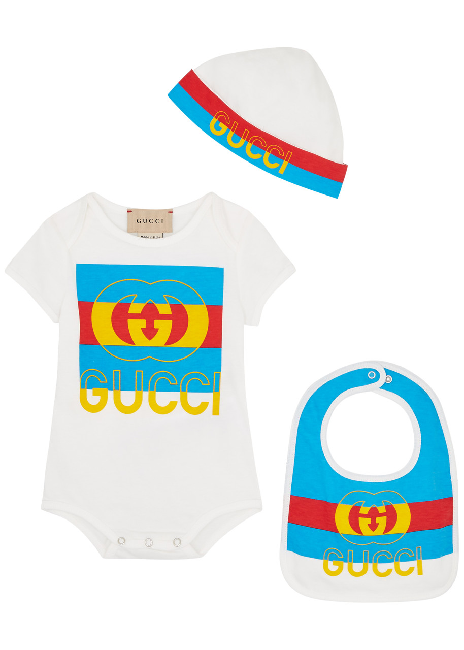 Gucci Kids Logo-print Cotton Babygrow set - White Other