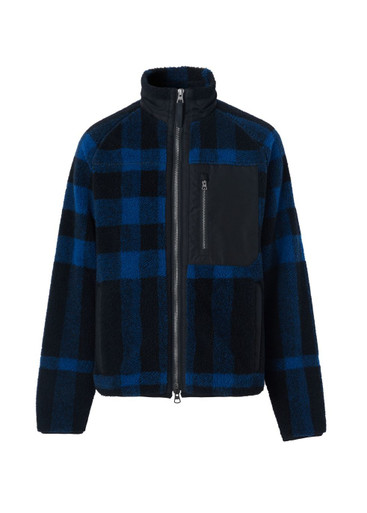 BURBERRY Exploded check fleece funnel neck jacket | Harvey
