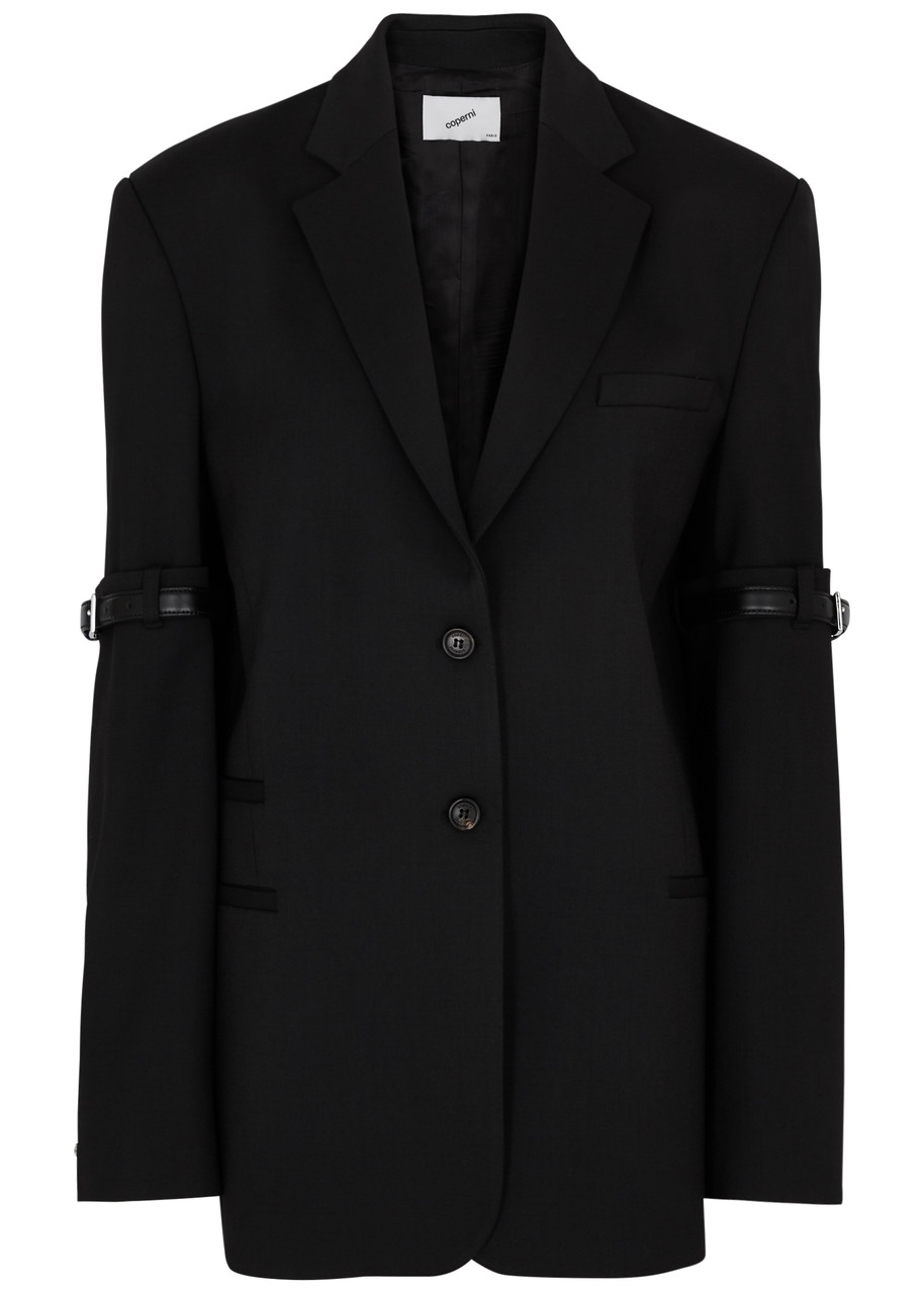 Coperni Buckle-embellished Twill Blazer - Black - 8