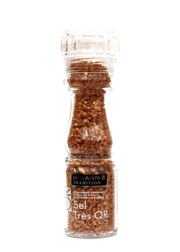 SAVOR & SENS Très Or Gold Himalayan Pink Salt Mill 150g