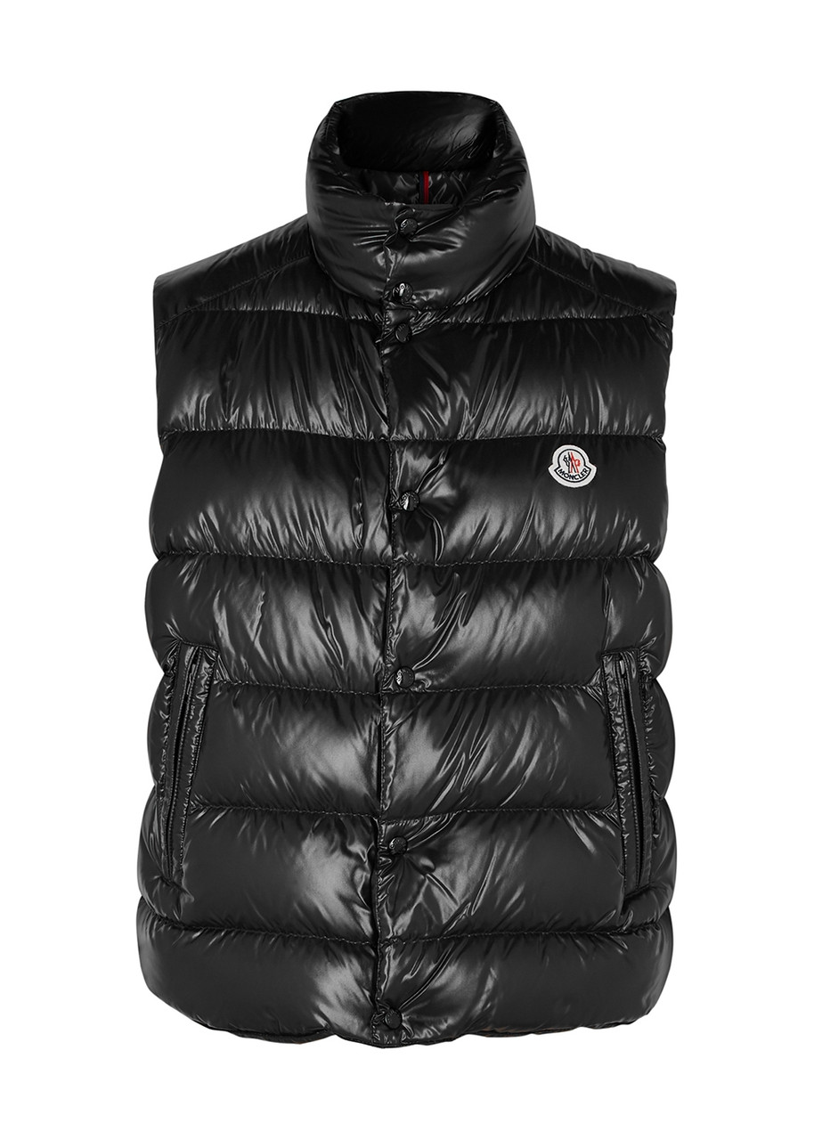 Moncler Tib Quilted Shell Gilet - Black - 6, Men's Designer Gilet, Male - 6