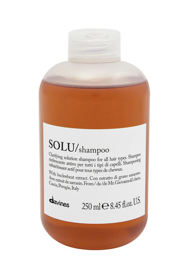 Davines - Solu Shampoo - 250ml - Zero-impact Clarifying Shampoo - Refreshes the Hair and Scalp - Valtellina Buckwheat Extract - Glossy and Silky