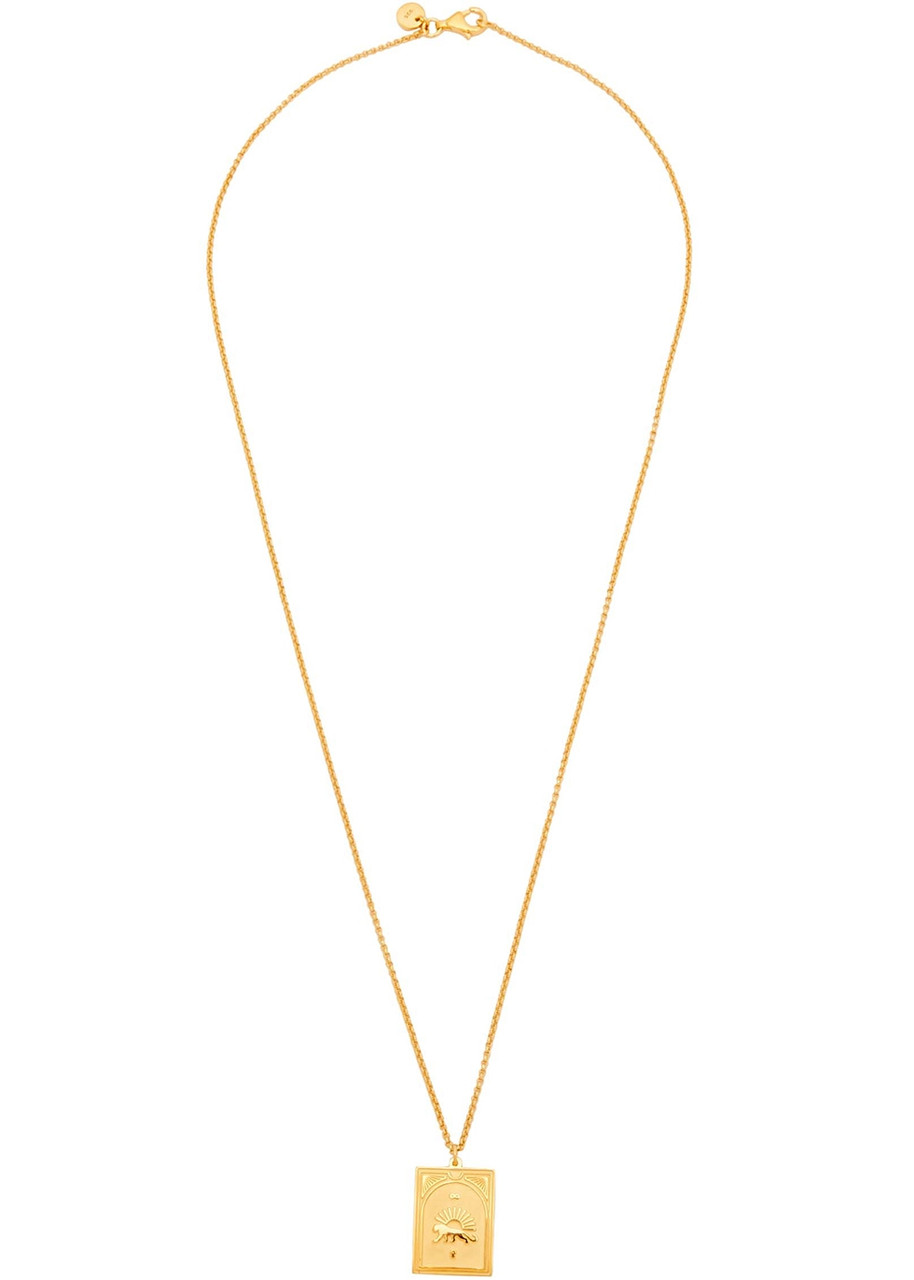 Tom Wood Tarot Strength Gold-plated Necklace