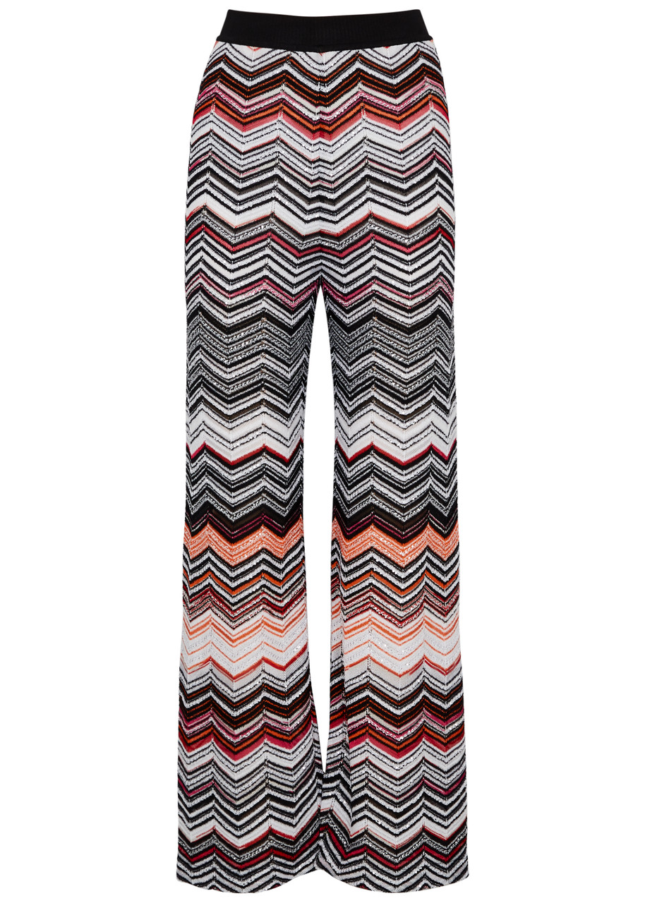 MISSONI ZIGZAG-INTARSIA KNITTED TROUSERS