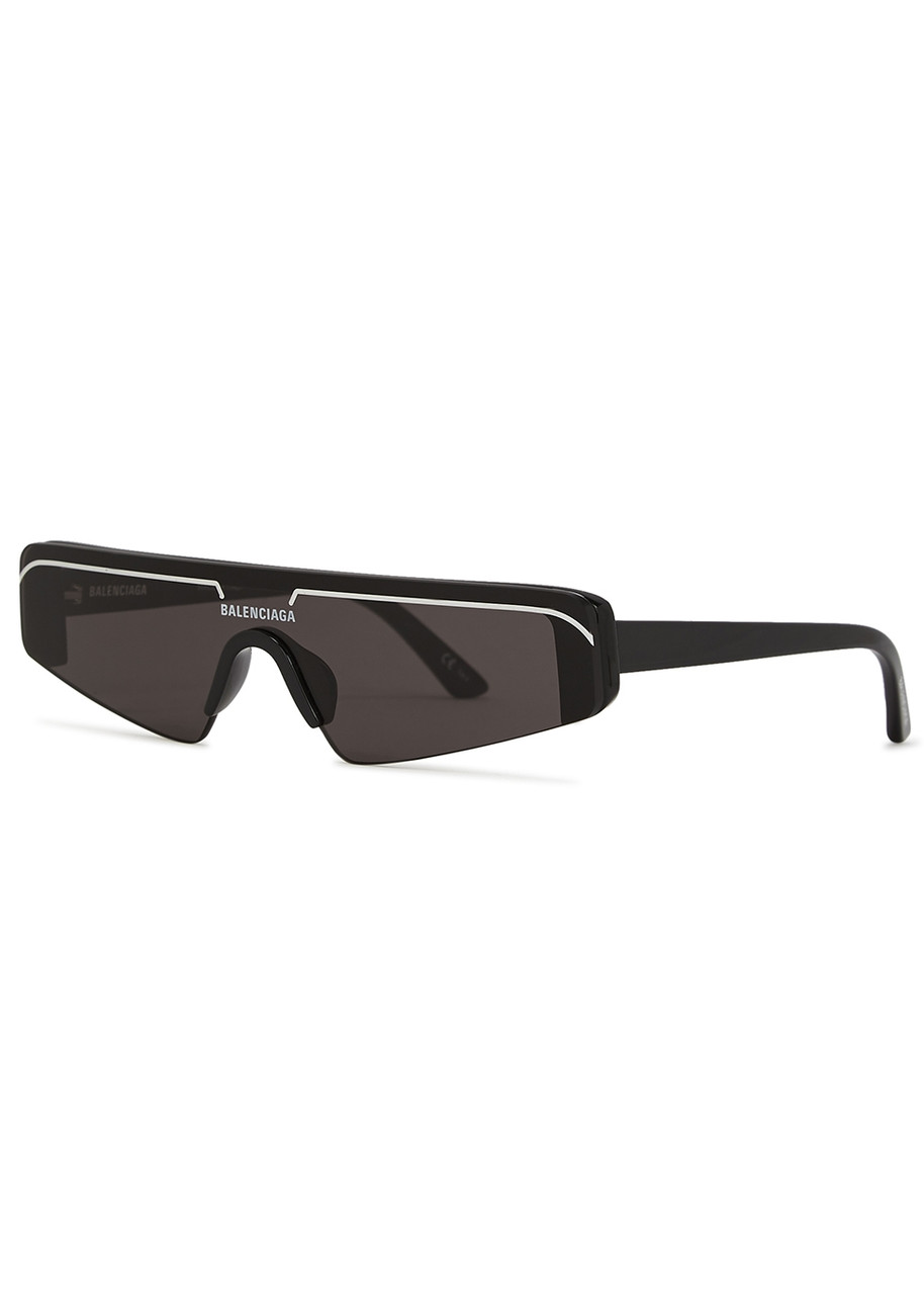 Balenciaga Rectangle-frame Sunglasses - Black - One Size
