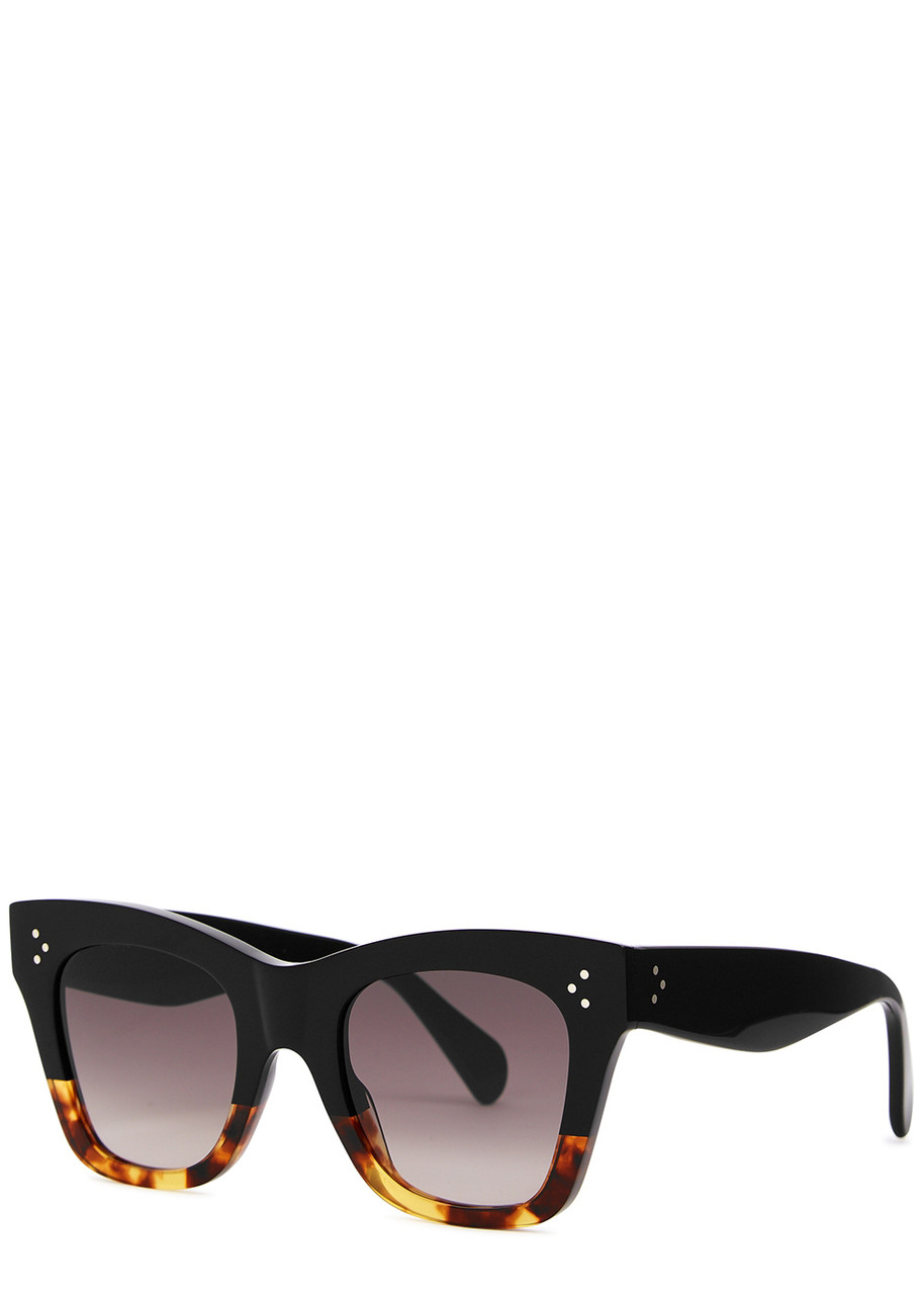Celine – Square-frame Sunglasses Graduated Grey Lenses, Tortoiseshell Frame Trim, 100% UV Protection – Brown