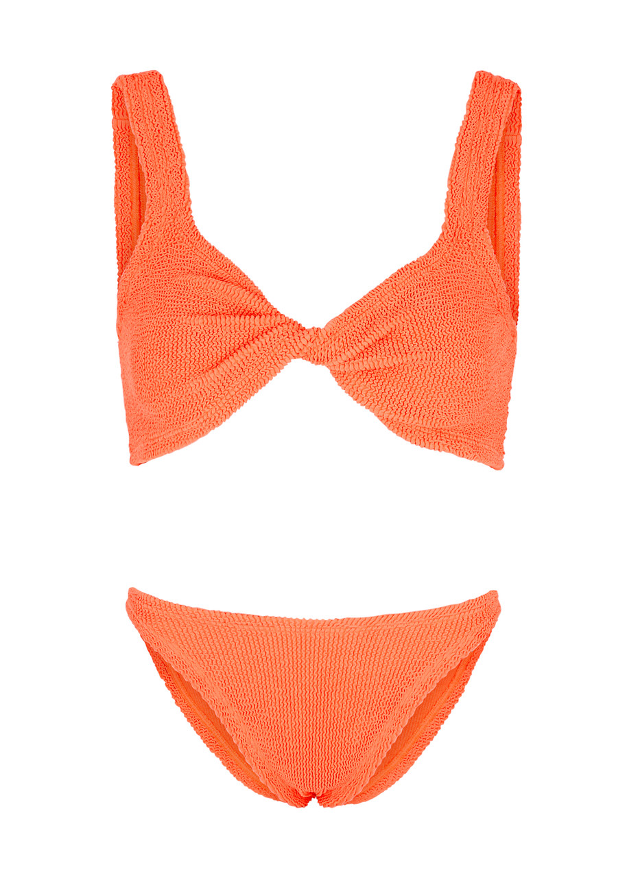 Hunza G Xandra Seersucker Bikini, Bikini, Orange