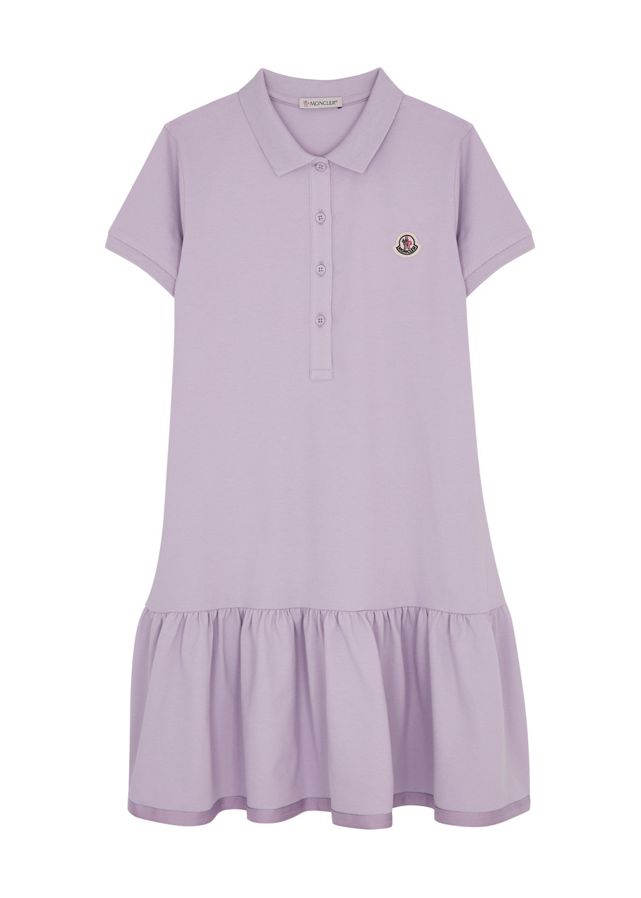 Moncler Kids Piqué Cotton Polo Dress (12-14 Years) - Lilac