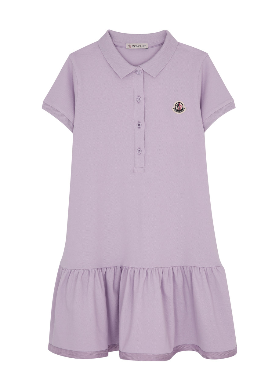 Moncler Kids Piqué Cotton Polo Dress (8-10 Years) - Lilac - 8 Years