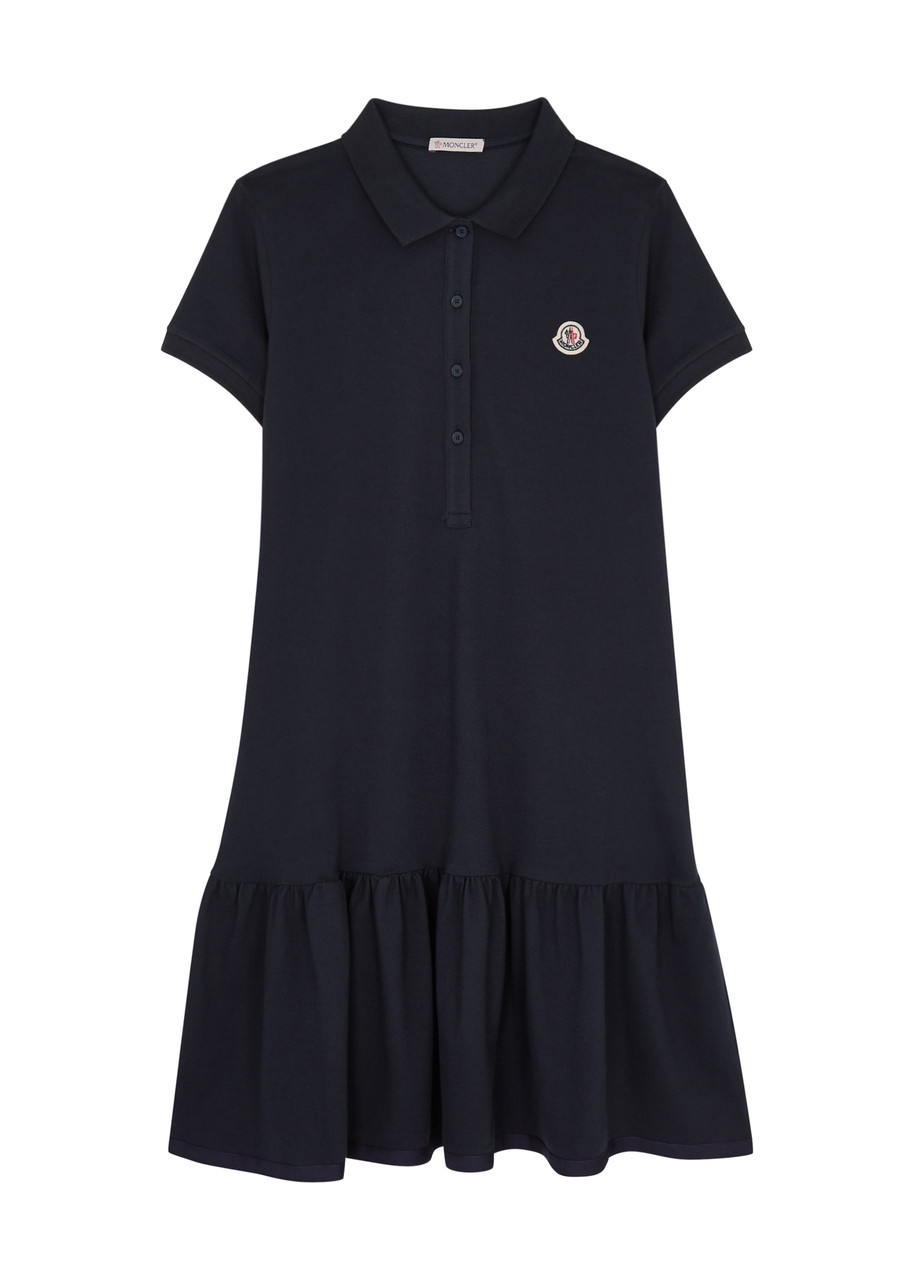 Moncler Kids Piqué Cotton Polo Dress (8-10 Years) - Navy