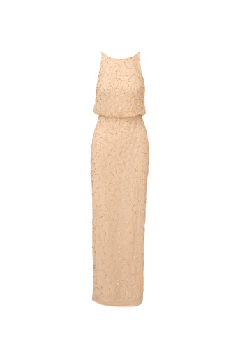 ADRIANNA PAPELL Beaded halter dress Harvey Nichols