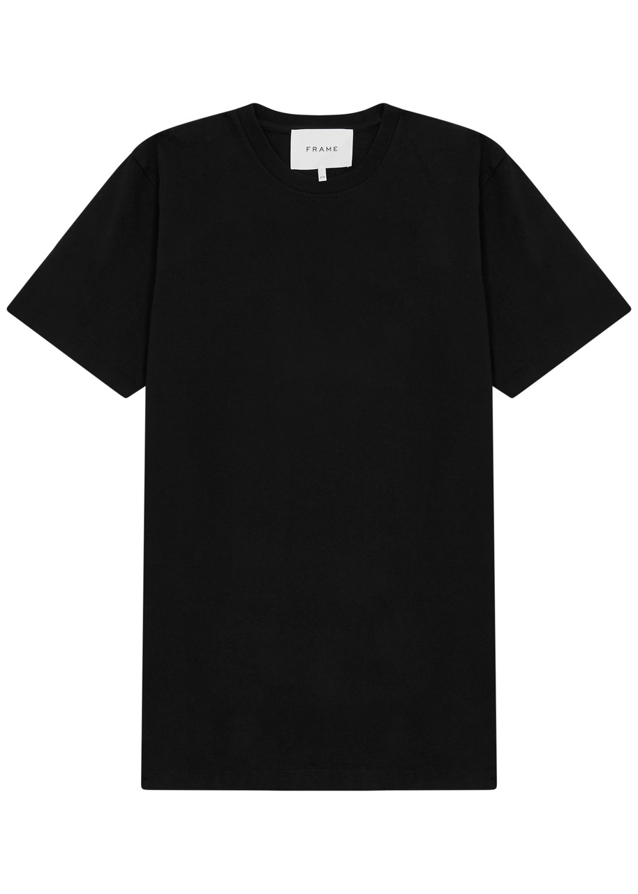 Frame Logo T-shirt Noir Cotton In Black