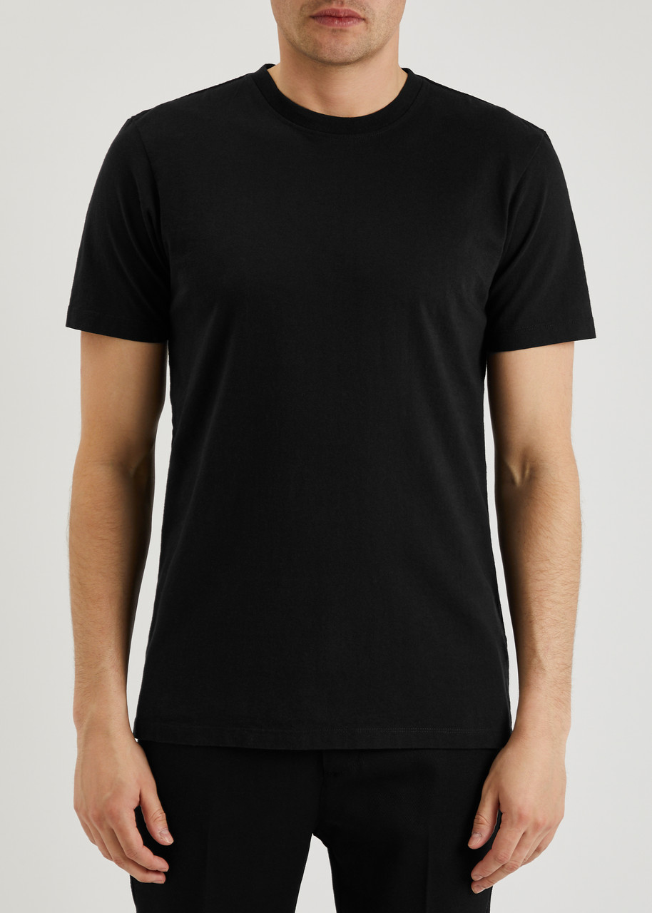 Frame Logo T-shirt Noir Cotton In Black